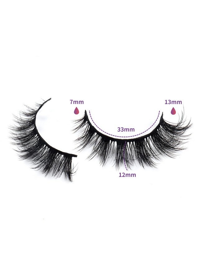 Lashes Short Cat Eye Lashes 13Mm Fluffy False Eyelashes Wispy 7 Pairs 3D Faux Mink Lashes Sf86