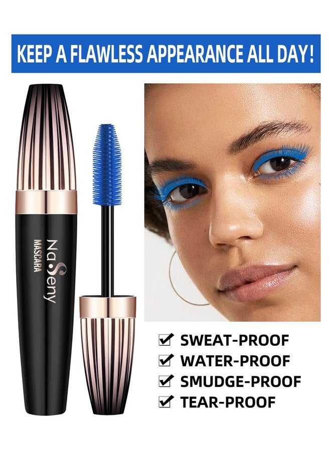 Blue Mascara For Lashes Waterproof Mascara Volume And Length 4D Silk Fiber Mascara Lengthening And Thickeningthrive Mascara Lash Extensions 5X Longersmudgeproof Long Lasting Hypoallergenic