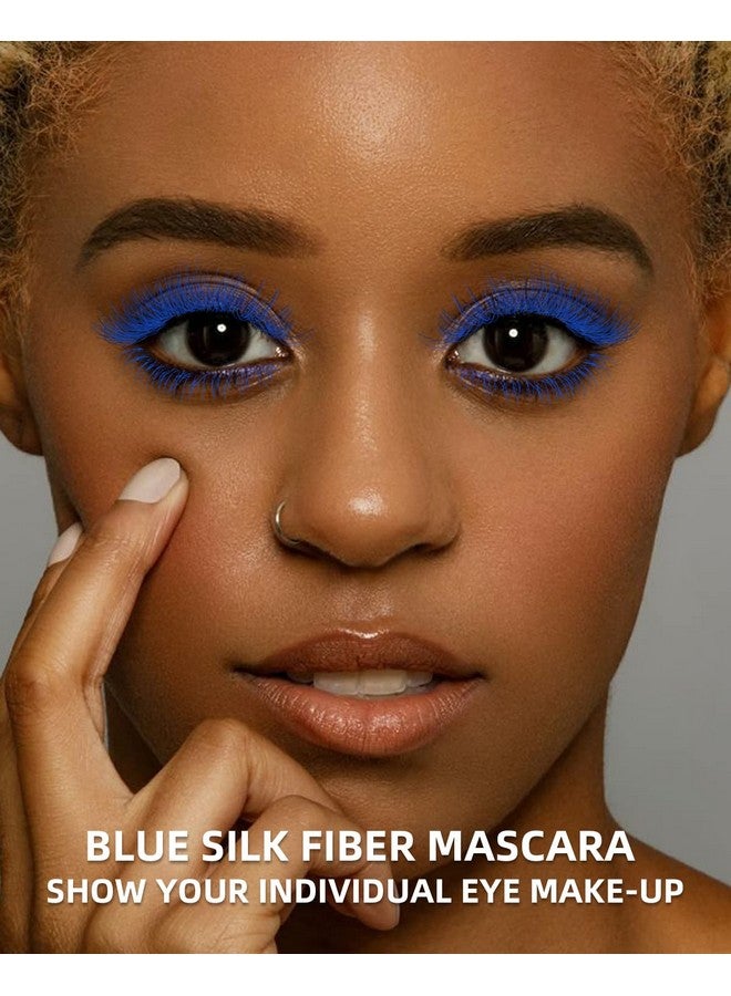 Blue Mascara For Lashes Waterproof Mascara Volume And Length 4D Silk Fiber Mascara Lengthening And Thickeningthrive Mascara Lash Extensions 5X Longersmudgeproof Long Lasting Hypoallergenic