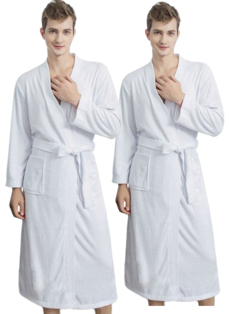 2 Pieces Soft Terry Bathrobe Free Sizes