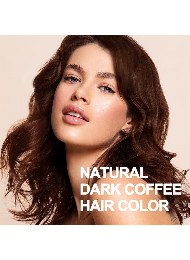 Hair Dye Shampoo 3 In 1 Dark Brown Hair Dye 16.9 Fl Oz Dark Brown Hair Shampoo Semipermanent Hair Dye Shampoo 100% Gray Hair Coverage Effect In 5 Minutes Lasts 30 Days (Dark Brown)