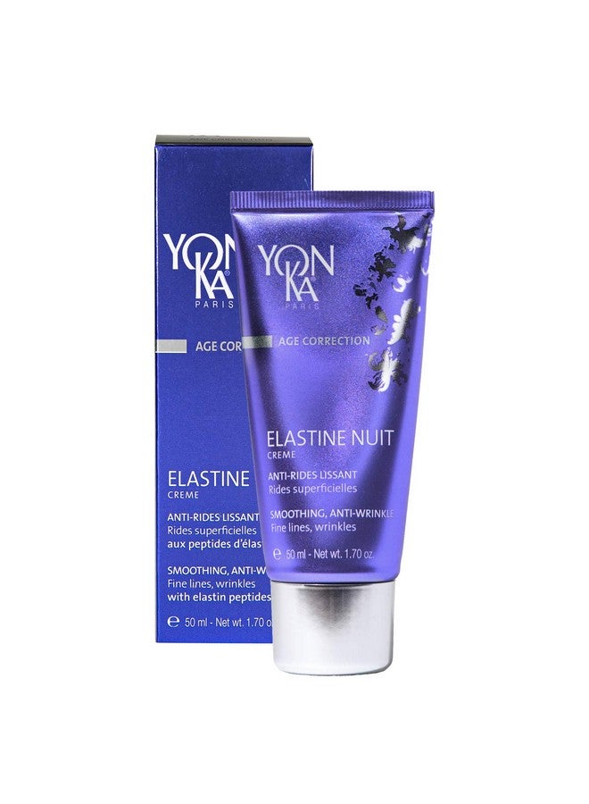 Yonka Elastine Nuit Antiwrinkle Night Cream (50Ml) Anti Aging Facial Moisturizer And Eye Cream Soften Fine Lines And Wrinkles With Vitamin C And Elastin Peptides Parabenfree