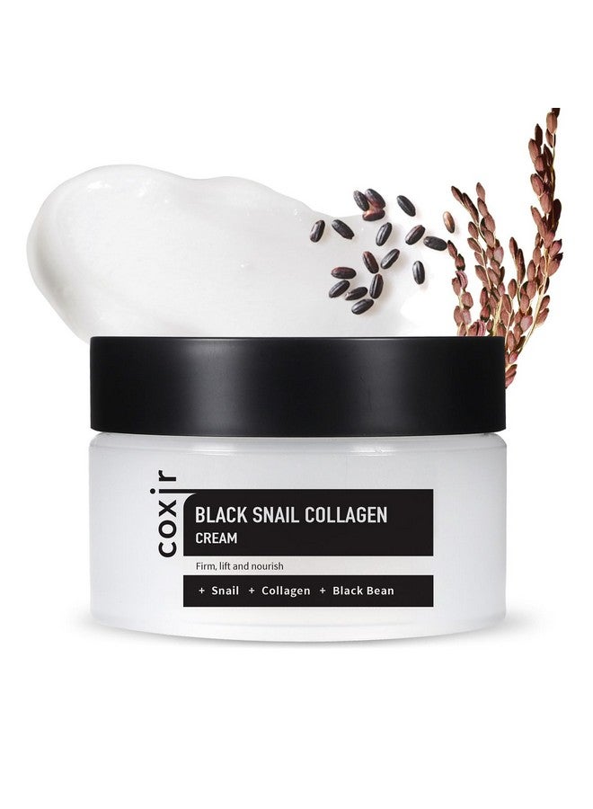 Black Snail Collagen Cream L Black3Complex Black Rice Bean Sesame Snail Mucin Collagen Peptide L Repairing&Firming L Korean Skin Care [30Ml/1.01 Fl.Oz]