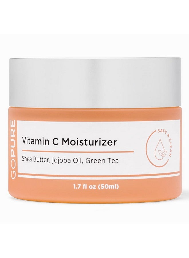 Vitamin C Day Moisturizer Antiaging Vitamin C Face Cream For More Radiantlooking Complexion Made With Hydrating Shea Butter And Jojoba Oil And Antioxidant Green Tea 1.7 Fl Oz