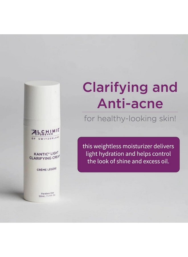 Kantic Light Clarifying Cream Benzenefree Clears Blemish & Acne Prone Skin Anti Aging Facial Moisturizer 1.7 Fl Oz