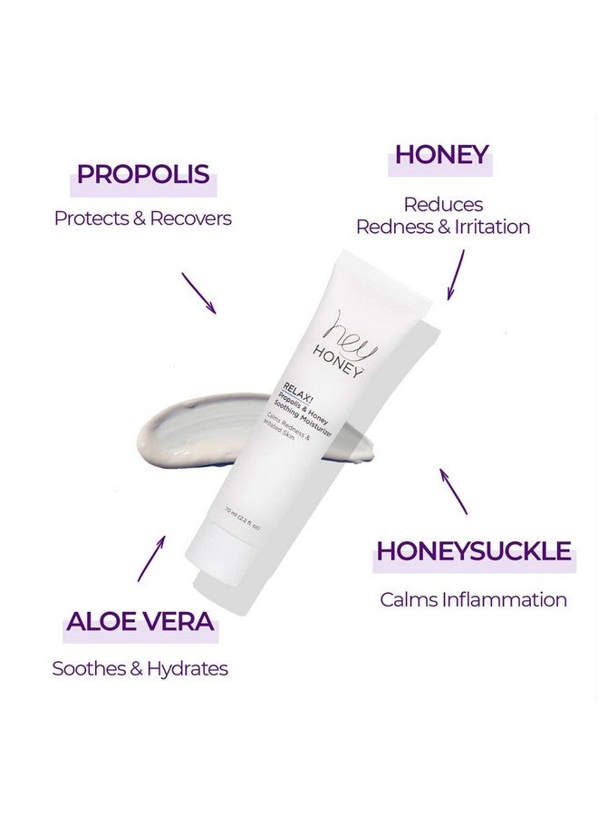 Skincare Relax Rosacea & Redness Relief Dermatologically Tested Calming Moisturizer Cream For Sensitive Skinoil Free With Honey & Bee Propolis With Antiaging Benefits 2.2 Oz