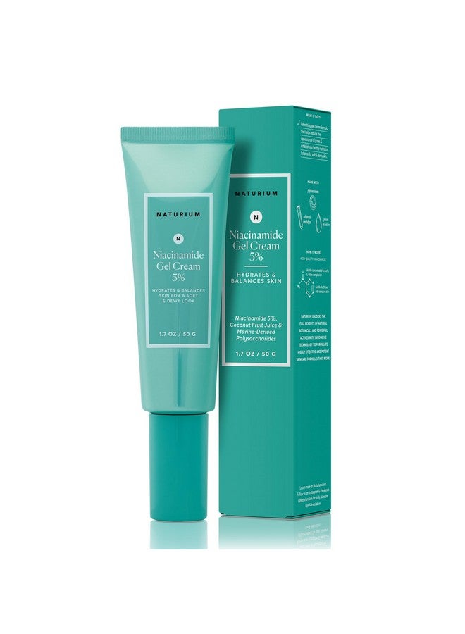 Niacinamide Gel Cream 5% Face Moisturizer & Hydrating Skin Care For Healthierlooking Dewy Skin 1.7 Oz