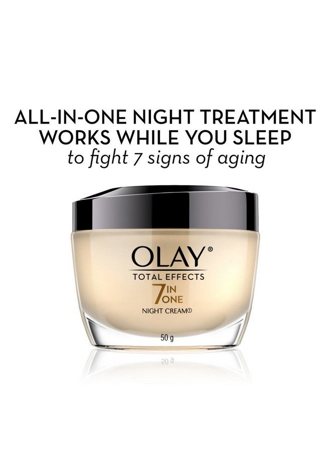 Total Effects 7 In 1 Antiaging Face Moisturizer Night Cream With Vitamin E B3 And Pro B5 1.7 Oz