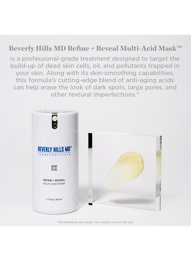 Refine + Reveal Multiacid Mask For Aging Skin Antiwrinkle Exfoliating Formula For Smooth Skin Target Dark Spots Large Pores W/Glycolic Lactic Mandelic Salicylic Azelaic Acid