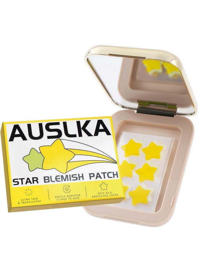 Star Blemish Patch Hydrocolloid Spot Dots With Mirror 60 Count Blemishes Patch Zit Stickers Cute Star Shape Green & Yellow Vegan And Crueltyfree Skincare