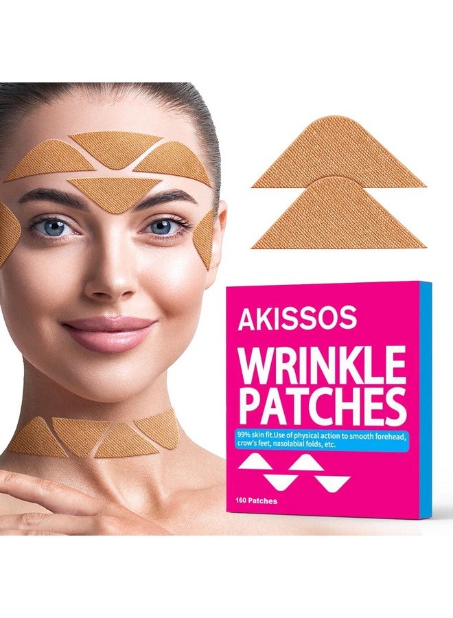 Wrinkle Patches 160 Pcs Face Lift Tape Diy Multifunction Comfort Smooth Skin Solution For Forehead Eyes 11 Lines Crow’S Feet Laugh Lines Neck & Face Overnight