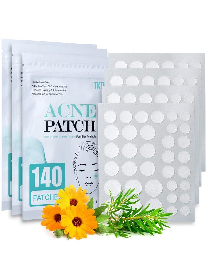 Acne Patch Pimple Patch 4 Sizes 420 Patches Acne Absorbing Cover Patch Hydrocolloid Invisible Acne Patches For Face Zit Patch Acne Dots Tea Tree Calendula Oil 3 Pack