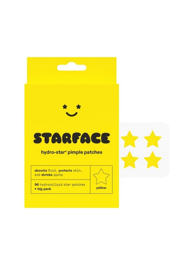 Starface Hydrostars Big Pack Hydrocolloid Pimple Patches Absorb Fluid And Reduce Redness Cute Star Shape Crueltyfree Skincare (96 Count)