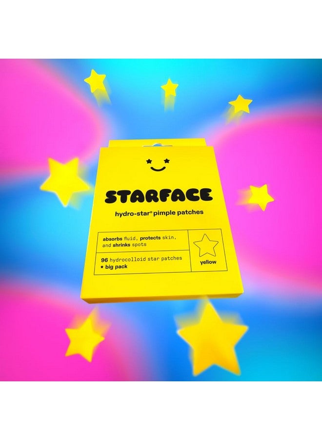 Starface Hydrostars Big Pack Hydrocolloid Pimple Patches Absorb Fluid And Reduce Redness Cute Star Shape Crueltyfree Skincare (96 Count)