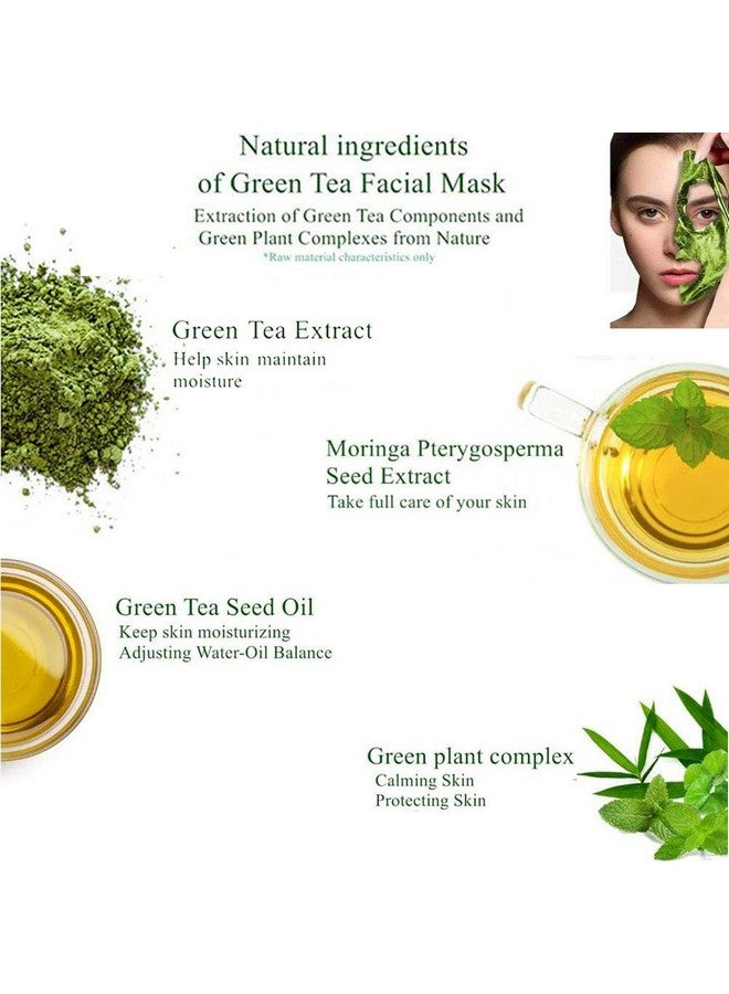 Green Tea Face Peel Mask Blackhead Remover Acne Deep Cleansing Mask Skin Care Mask Exfoliating & Repairreduces Fine Lines＆ Wrinklesfor Any Skin Types