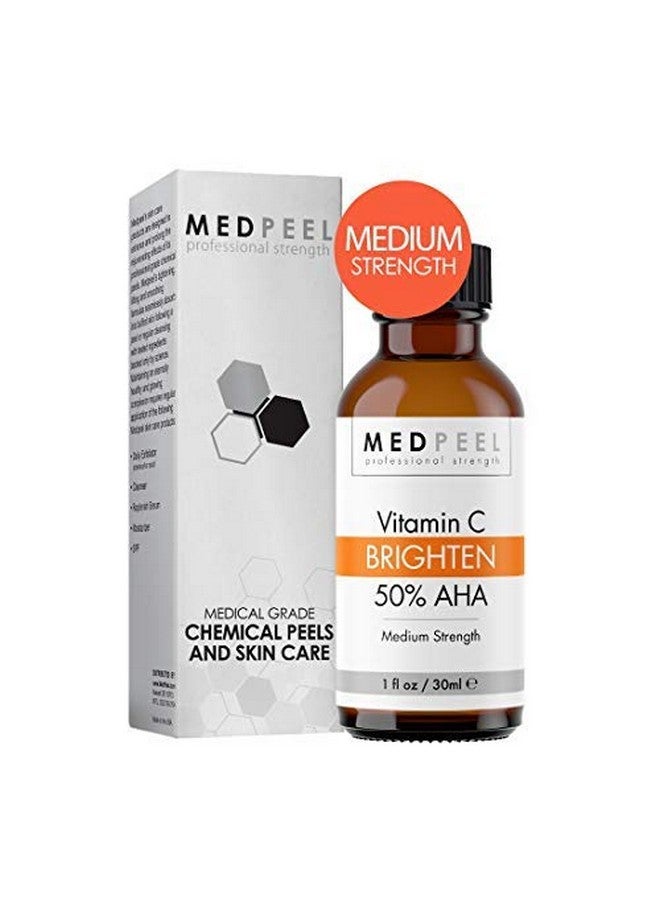 50% Aha & Vitamin C Brightening Essential Peel Kit Includes Peel Prep Neutralizer Medium Strength Professional Grade Chemical Face Peel Minimize Fine Lines Wrinkles 1Oz/30Ml (Kit Of 3)