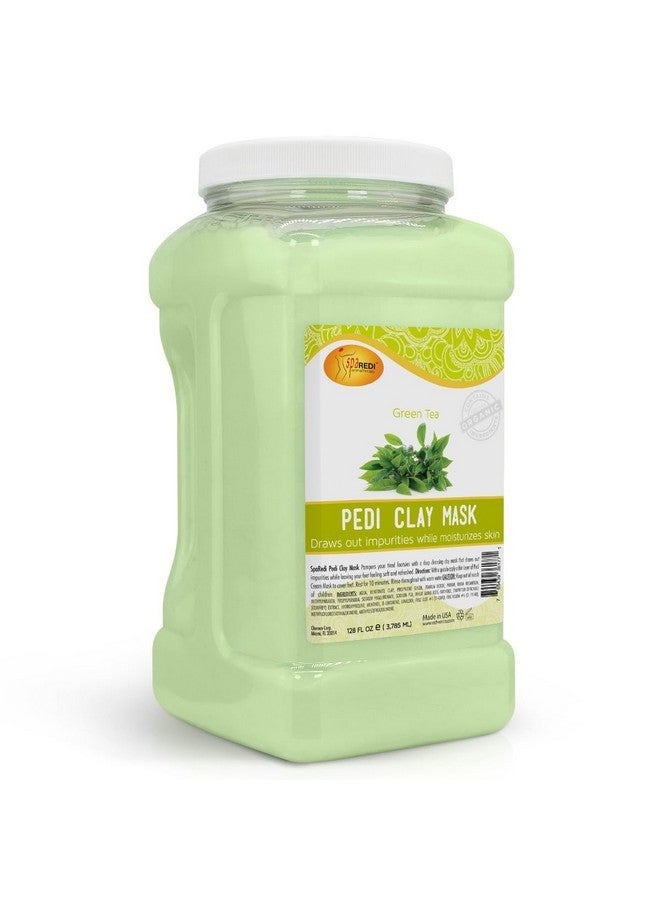 Clay Mask Green Tea 128 Oz Pedicure And Body Deep Cleansing Skin Pore Purifying Detoxifying And Hydrating Natural Bentonite Clay Infused With Amino Acids