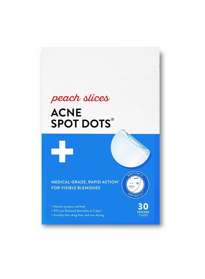 Acne Spot Dots Hydrocolloid Acne Patches For Zits Blemishes & Breakouts Vegan Crueltyfree Pimple Patches Facial Skin Care Products 3 Sizes (7Mm 10Mm & 12Mm) 30 Ct