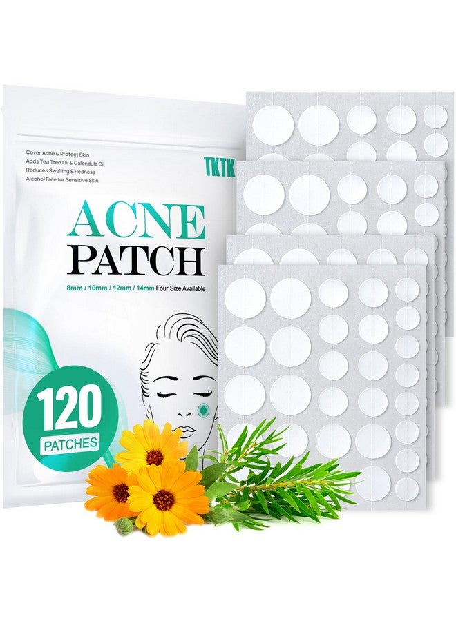 Pimple Patches For Face 4 Sizes 120 Patches Acne Patches Hydrocolloid Zit Patches Acne Dots Cystic Pimple Stickers Acne Cover Patch With Tea Tree And Calendula Oil