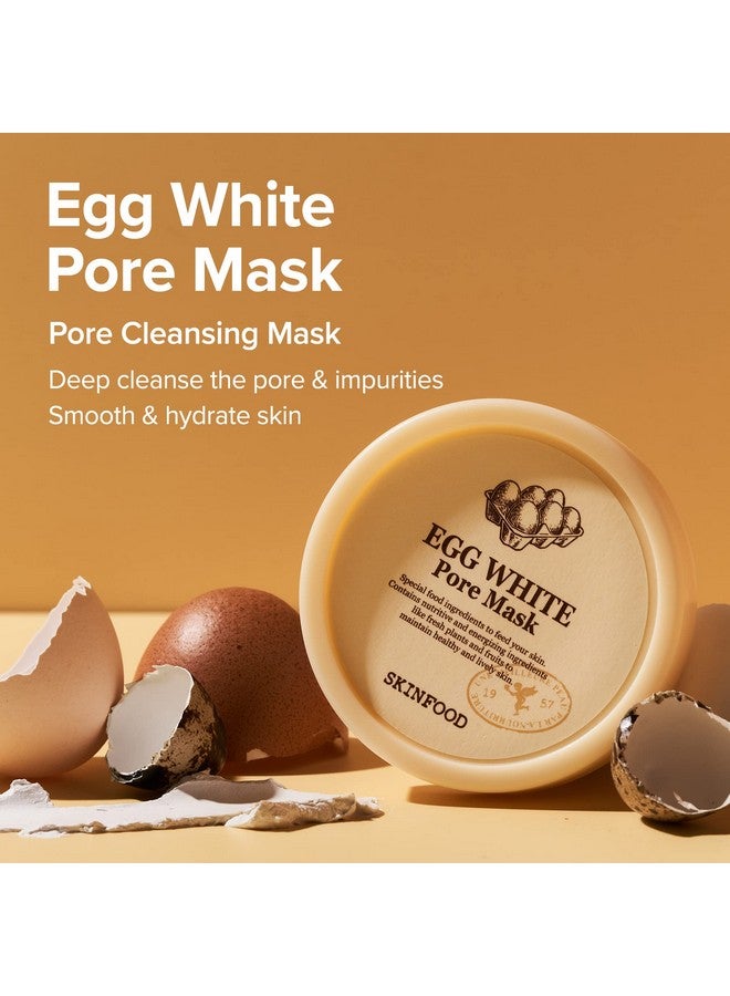 [Skinfood] Egg White Pore Mask 120G (4.23 Fl Oz) Clay Mask Pore Tightening Exfoliator Sebum Absorption Hydra Exfoliant (4.23 Oz)