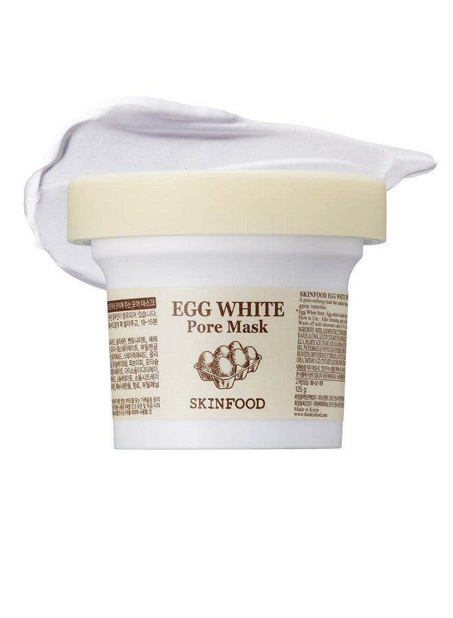 [Skinfood] Egg White Pore Mask 120G (4.23 Fl Oz) Clay Mask Pore Tightening Exfoliator Sebum Absorption Hydra Exfoliant (4.23 Oz)