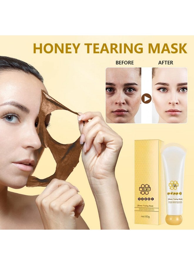 2Pcs Honey Tearing Maskblackhead Control Honey Peel Mask For Face2023 New Honey Tearing Mask For Face Oil Control Blackhead Remover Off Dead Skin Clean Pores Shrink For All Skin Types Women