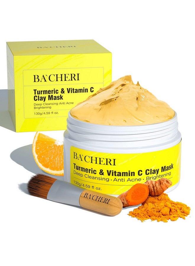 Turmeric Vitamin C Clay Mask Blackheads Acne Dark Spots Remover With Turmeric Extract Turmeric Clay Mud Mask For Glowing Skin Refining Pores And Controlling Oil