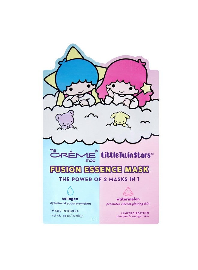 ® Little Twin Stars Fusion Mask With Collagen Encouraging Vibrant Glowing Skin And Vitamin Arich Watermelon For Youthful Appearance 3 Pack