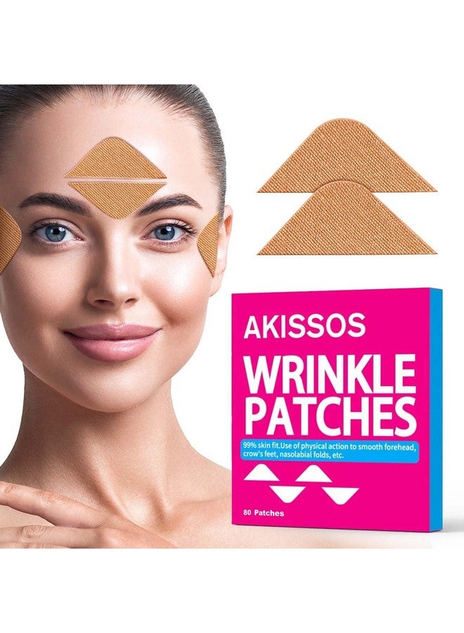 Forehead Wrinkle Patches 80 Pcs Pre Cut Full Face Tape Facial Patches For Wrinkles Myofascial Lift Tape For Forehead Frown 11 Eye Crow'S Feet Smile Lip Lines Sticky & Hypoallergenic