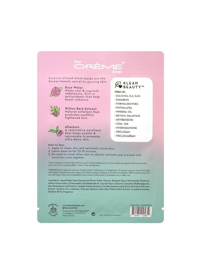 Korean Skincare Beauty Full Facial Advanced Sheet Daily Natural Essence Easytouse Soothing Rose Water Face Mask 5 Piece Set