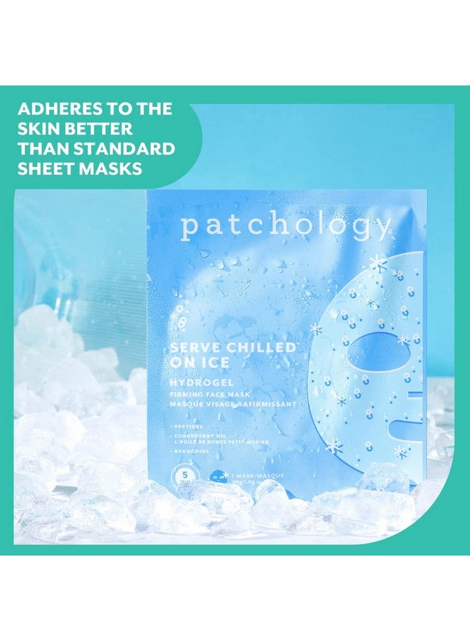 Iced Cooling And Firming Hydrogel Masks With Peptides Cloudberry Oil And Bakuchiol. Facial Sheet Mask Designed To Firm Skin And Soothe Redness And Puffiness 1 Count