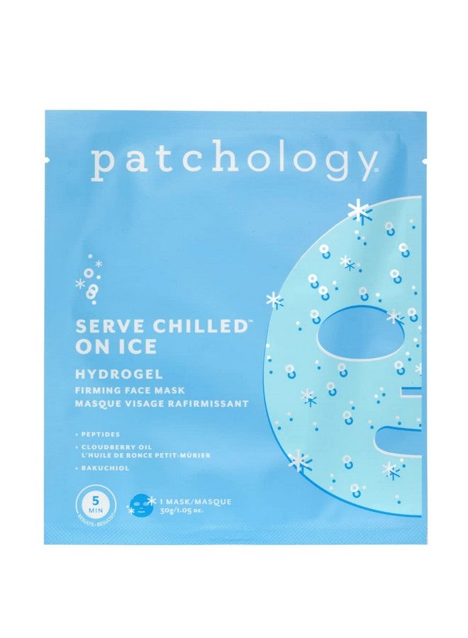 Iced Cooling And Firming Hydrogel Masks With Peptides Cloudberry Oil And Bakuchiol. Facial Sheet Mask Designed To Firm Skin And Soothe Redness And Puffiness 1 Count