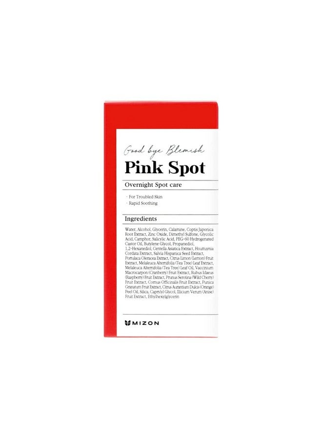 Pink Spot Overnight Spot Care Night Pimple Care Product With Calamine Aha Bha Acne Treatment Breakout Treatment Spot Treatment (19Ml/0.65 Fl Oz).