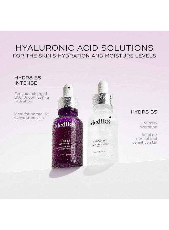 Hydr8 B5 Intense Intensive Hydration Hyaluronic Acid Serum Moisture Boosting Skin Smoothing And Brightening Treatment To Target Fine Lines And Wrinkles Antioxidant Infused 1.0 Oz