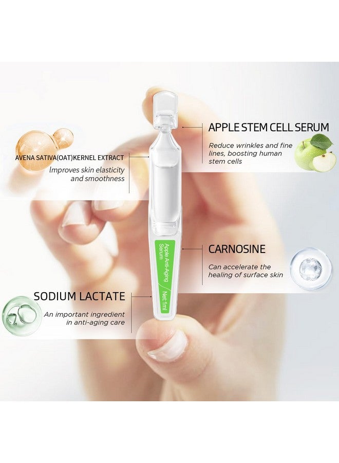 Anti Aging Face Ampoule With Apple Stem Cells Serum For Wrinkle Reduction And Skin Rejuvenation Hydrating Facial Serum With Fruit Stem Cell Extract 15 Pcs/Box