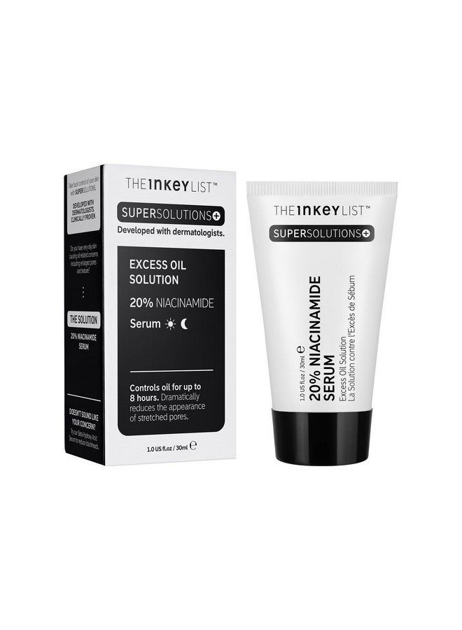 Supersolutions Niacinamide 20% Serum Helps With Healthylooking Skin Texture Pores And Balancing Excess Oil Skin Barrier Protection 1.01 Fl Oz