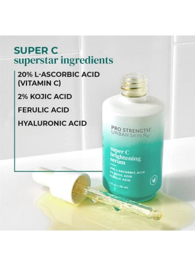 Pro Strength Usrx® Super C Brightening Serum Lightweight Antiaging Daily Glow Serum Hydrates Brightens Clarifies And Evens Skin Tone With Hyaluronic Acid And Salicylic Acid 1.0 Fl Oz