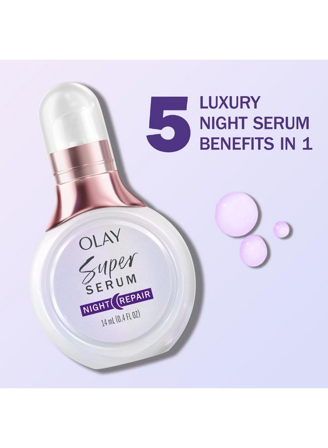 Super Serum Night Repair Trial Size 5In1 Lightweight Skin Cell Renewing Face Serum 0.4 Fl Oz Wrinkle Correcting Skin Care Treatment With Salicylic Acid Niacinamide Lactic Acid Glycerin