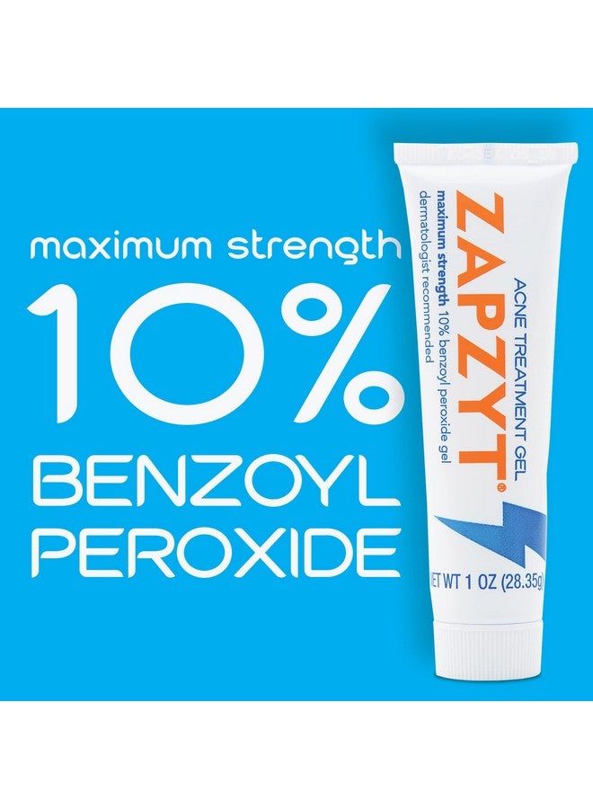 Maximum Strength 10% Benzoyl Peroxide Acne Treatment Gel 1 Ounce