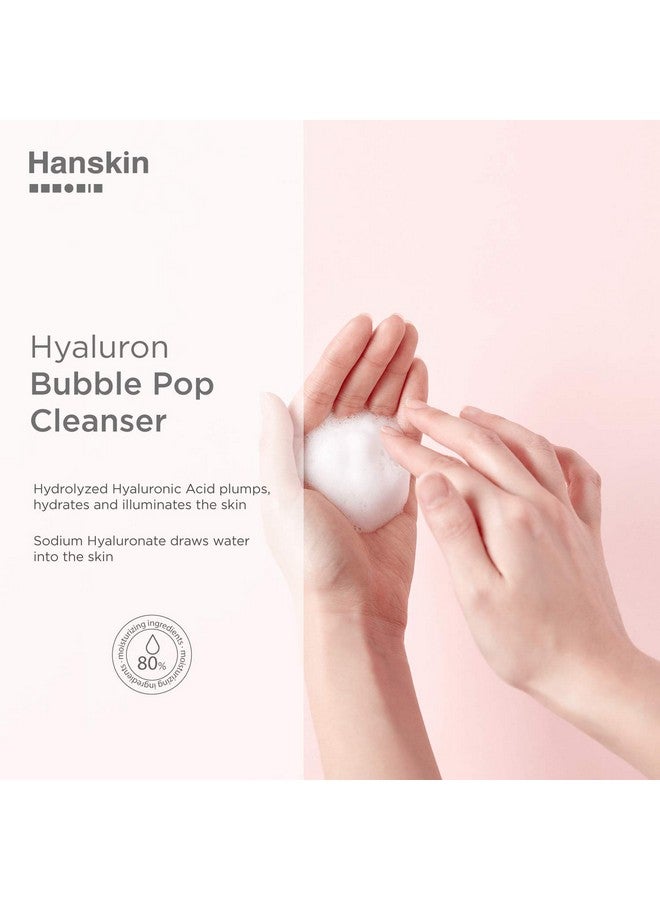 Real Complexion Hyaluron Bubble Pop Cleanser Hydrating Foaming Daily Face Wash Gentle Moisturizing Softening And Glowing [5.07 Fl. Oz.(150Ml)]