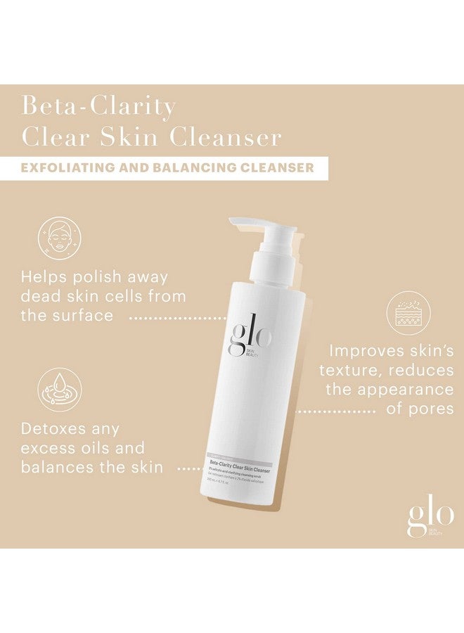 Betaclarity Clear Skin Cleanser 2% Salicylic Acid Clarifying Face Cleanser Clears & Prevents Breakouts Exfoliates With Scrubbing Beads