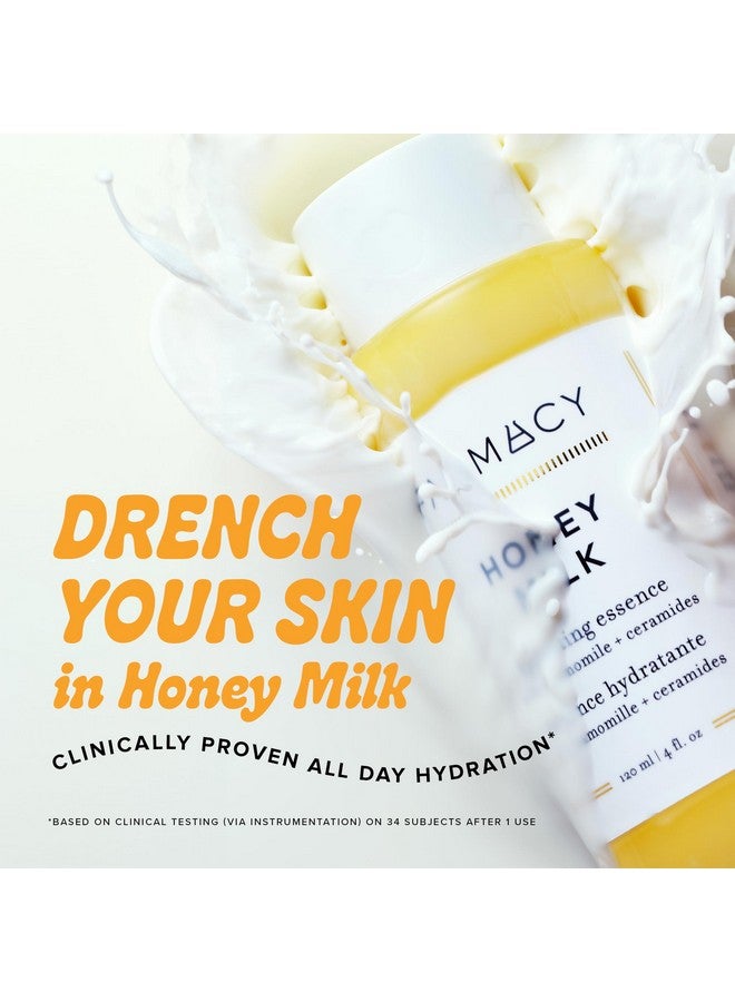 Honey Milk Hydrating Essence With Ceramides Face Primer Replenishes Moisture Barrier Smooths Wrinkles & Boosts Elasticity