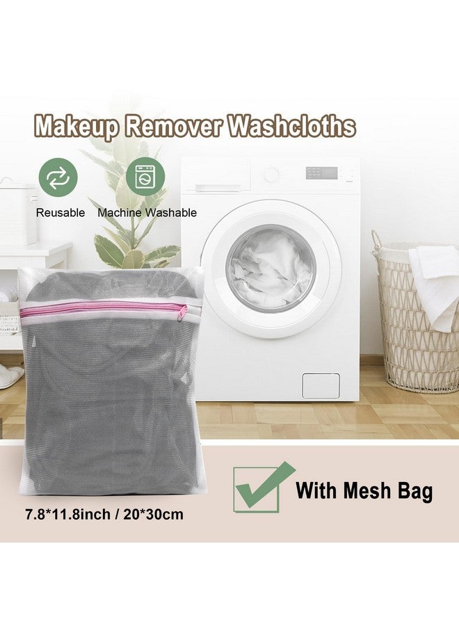 Makeup Remover Cloth 6 Inch X 6 Inch Reusable Makeup Remover Towels With Laundry Bag Microfiber Makeup Removal Face Wash Cloths With Just Water Ecofriendly 12 Pack Grey