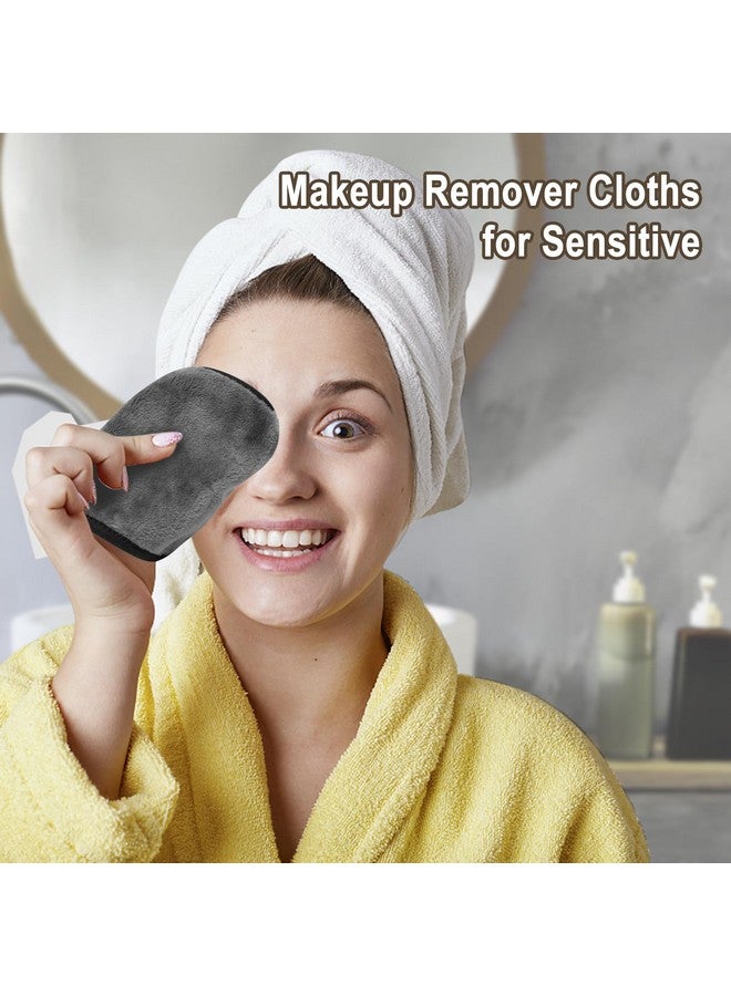 Makeup Remover Cloth 6 Inch X 6 Inch Reusable Makeup Remover Towels With Laundry Bag Microfiber Makeup Removal Face Wash Cloths With Just Water Ecofriendly 12 Pack Grey