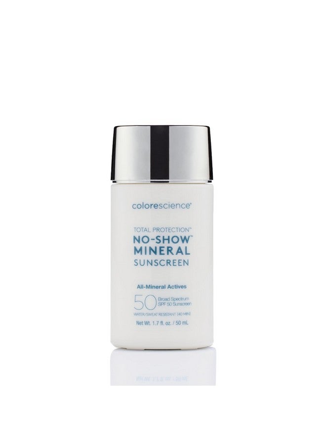 Total Protection Noshow Mineral Sunscreen Spf 50 1.7Oz 100% Invisible Allmineral Sunscreen For All Skin Tones & Types