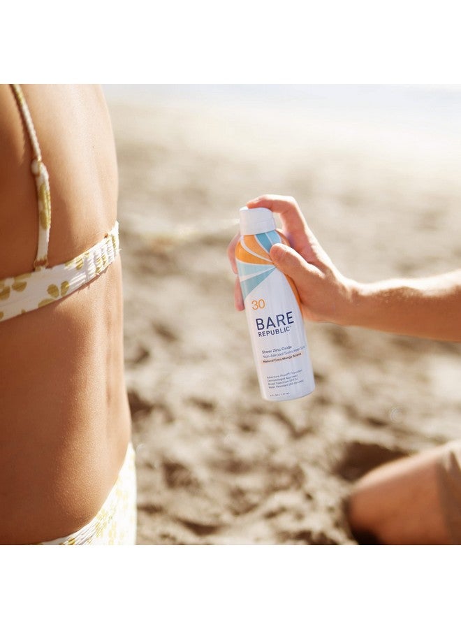 Mineral Sunscreen Spf 30 Sunblock Spray Sheer And Nongreasy Finish Coconut Mango Scent 6 Fl Oz