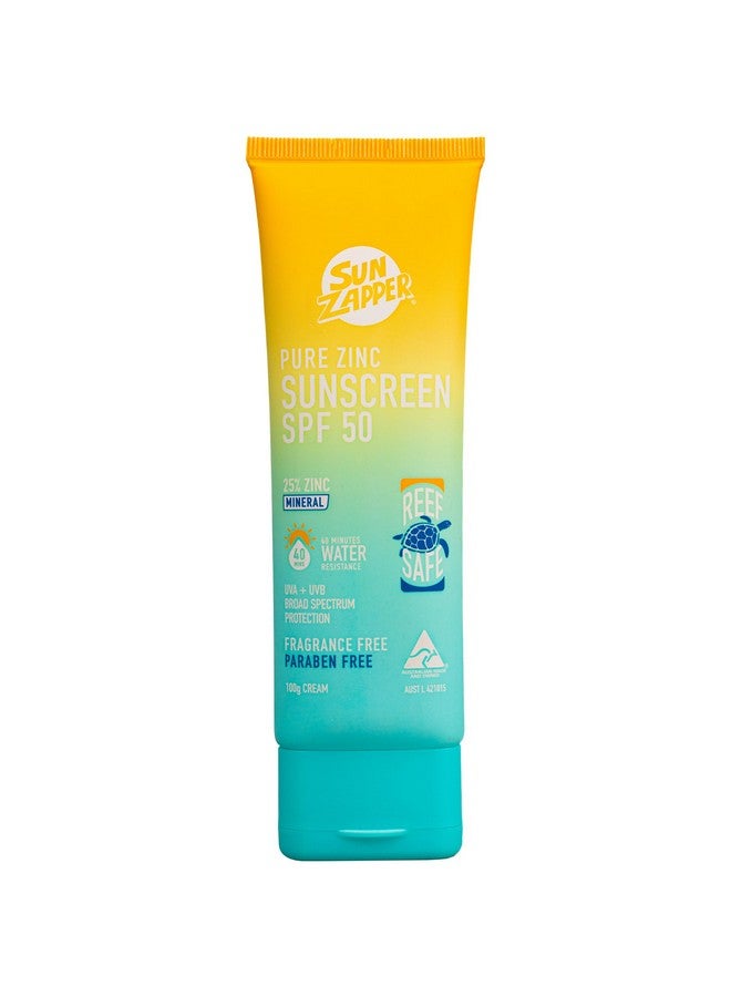 Pure Zinc Sunscreen Spf 50 Reef Safe Mineral Zinc 100G