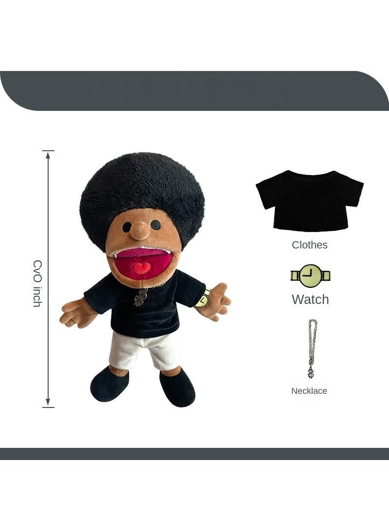 1 Pcs Rap singer Lille T Jeffy Feebee Series Puppets Cody Plush Toy 40cm