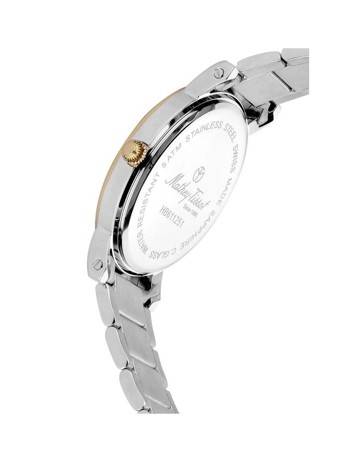 City Metal Black Dial Men's Watch HB611251MBN Analog Display Stainless Steel Strap