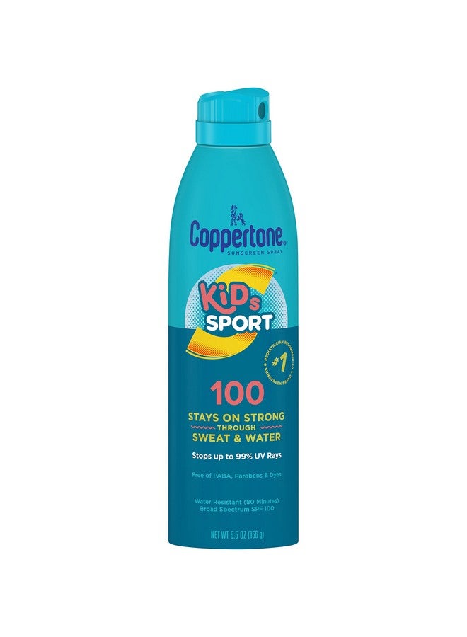 Sport Kids Sunscreen Spray Spf 100 Water Resistant Continuous Spray Sunscreen For Kids Broad Spectrum Sunscreen Spf 100 5.5 Oz Spray